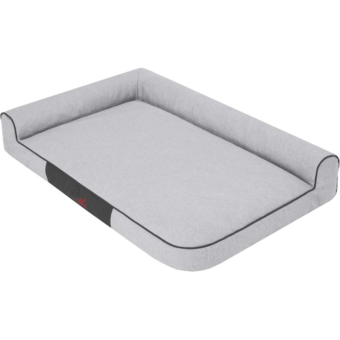 Лежанка для собак та котів, велика (XL) 100 x 66 см, колір сірий