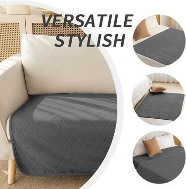 Водонепроникний килимок для собак, 203x229 см. М'який двосторонній коврик для собак та захист дивану. Підходить для великих собак, легко миється. Кольори: темно-сірий + сірий, світло-сірий + темно-сірий