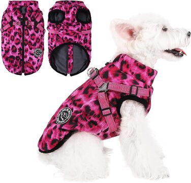 Водонепроникний теплий зимовий одяг для собак - теплий накид для собак, рожевий