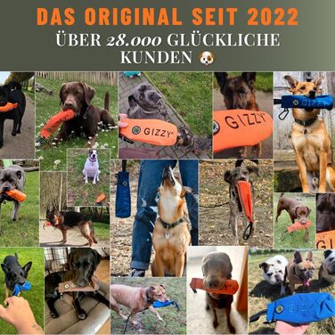 GIZZY® Оригінальний Futterdummy для собак: міцний мішечок для корму для всіх порід | Тренування з ласощами | Аксесуар для собак (Помаранчевий)