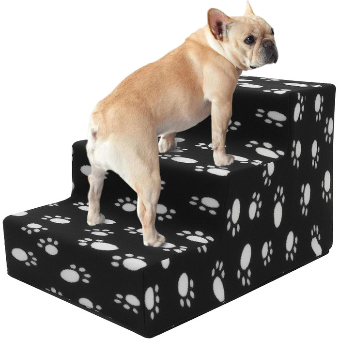 Сходинки для собак на 3 щабели, 30 см, знімний чохол, неслизькі. Підходять для собак та котів, маленьких та середніх порід.