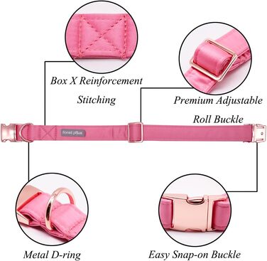 Елегантне собаче ошатне намисто Lionet Paws з краваткою для маленьких собак, розмір 25-40 см, білий та персиковий (1 шт.)