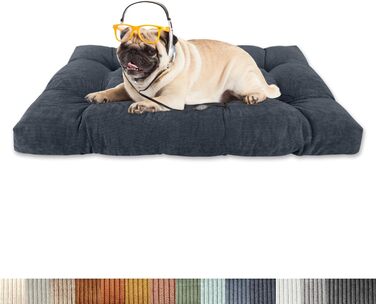 Ортопедичне ліжко для собак 60x40x6 см, м'яке, з антиковзним дном, для маленьких та середніх собак, сіро-блакитне