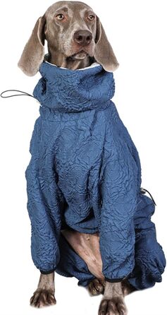 Теплий зимовий халат для собак з високим коміром, фліс, для маленьких, середніх та великих собак, блакитний