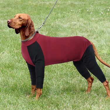 Комбінезон для собак Hjyokuso з ніжками, піжама для собак середніх порід, післяопераційний одяг для собак, червоний