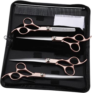 Набір ножиць для витончення шерсті собак Geib (22 шт.) - професійний набір для грумінгу