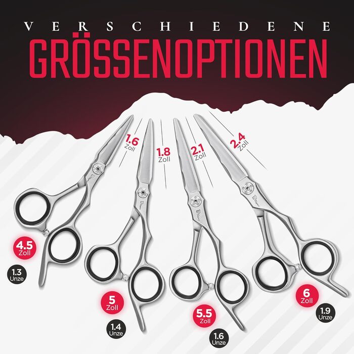 Професійна фризьорська ножиці Fagaci 6 дюймів з японської сталі для точного зрізу волосся, ножиці для волосся з лезами гострого як бритва, довговічні