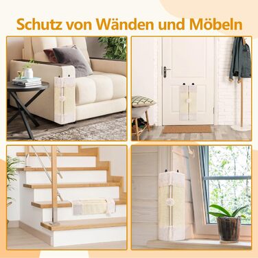 Котячий куточок для дряпання 2 шт. з м'ячиком, захист від дряпання стін та меблів, якісний сизаль