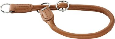 Дресирувальний нашийник HUNTER ROUND & SOFT ELK, м'яка кругла шкіра, для собак, розмір 50 (M-L), коньячний