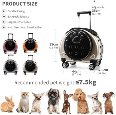 Рюкзак для тварин PETCUTE: зручний та безпечний для подорожей та прогулянок (до 7.5 кг)