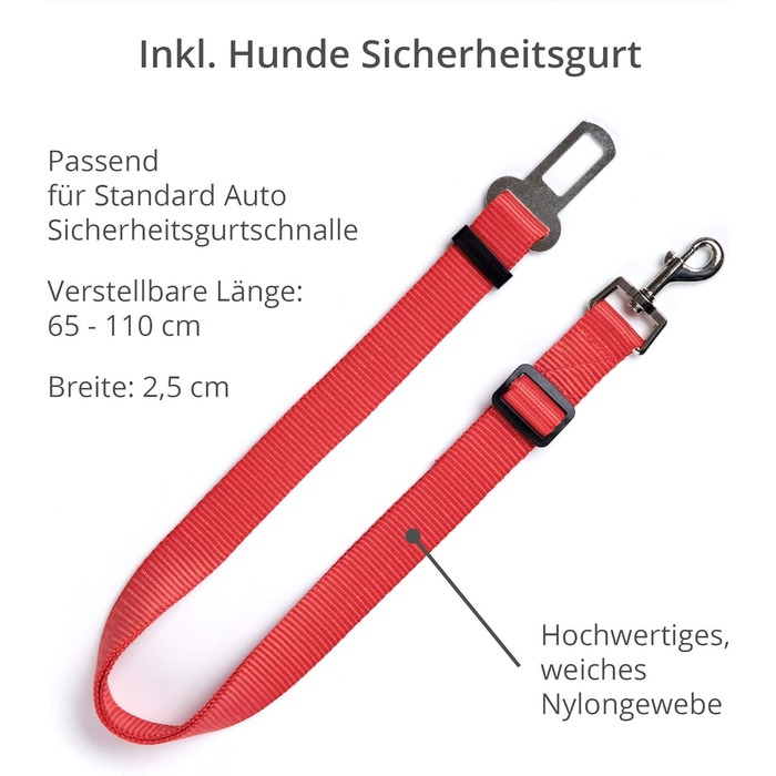 Кришка для автосидіння для собак Pointer, 125 см, сіра - захист заднього сидіння, водонепроникна, миється до 95°C