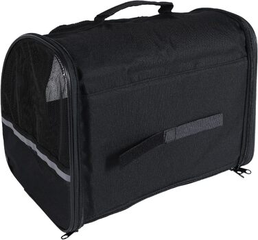 Транспортна сумка для собак H4L чорна 38x28x30 см - переноска, переносна сумка, бокс для собак