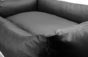 Водонепроникне собаче ліжко 4L Textil Koko для великих собак, корзина, знімний та пральний чохол, чорний (100x80 см)