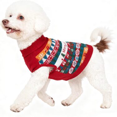 Пуловер для собак EXPAWLORER на Новий рік: теплий, модний, для малих, середніх та великих собак, розмір XL (S-M)