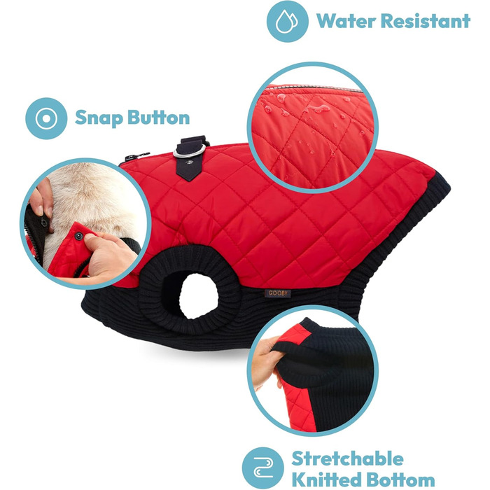 Жилет для собак Gooby Modische, степеневий, з еластичною зоною грудей, ромбовий візерунок, великий розмір (обхват грудей ~43.2 см), помаранчевий/червоний (Sunset Chevron)