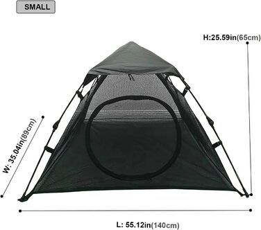 Намет-будка для тварин Pop-Up, великий, для котів, цуценят, кроликів, дрібних тварин, чорний