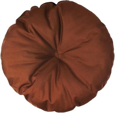 Кругла подушка для собак та котів, ⌀ 60 см, коричнева - ліжко для тварин, килимок, матрац, придатна для перенесення, миється