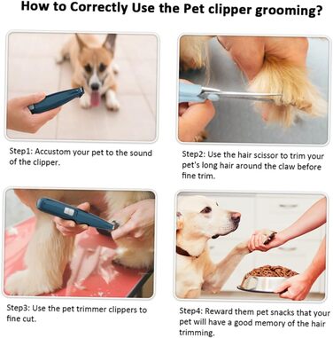 ERINGOGO Професійний триммер для собак та котів - безшумний, акумуляторний, для всіх типів шерсті