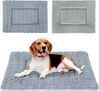 Килимок для собак IEUUMLER, м'який, з memory foam, 100x80 см (Full Grey, XL)