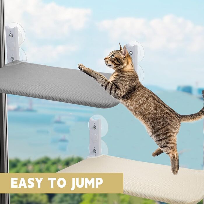 Кішка ліжко-гамак на вікно, 52x30 см, знімний килимок, до 25 кг