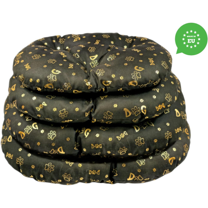 М'який лежак для собак та котів, овальний, 50x34 см, коричневий, миючий