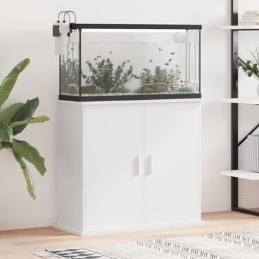 Xichuzi акваріумна тумба біла 81x36x73 см, деревостружкова плита, підставка під акваріум, шафа для акваріума
