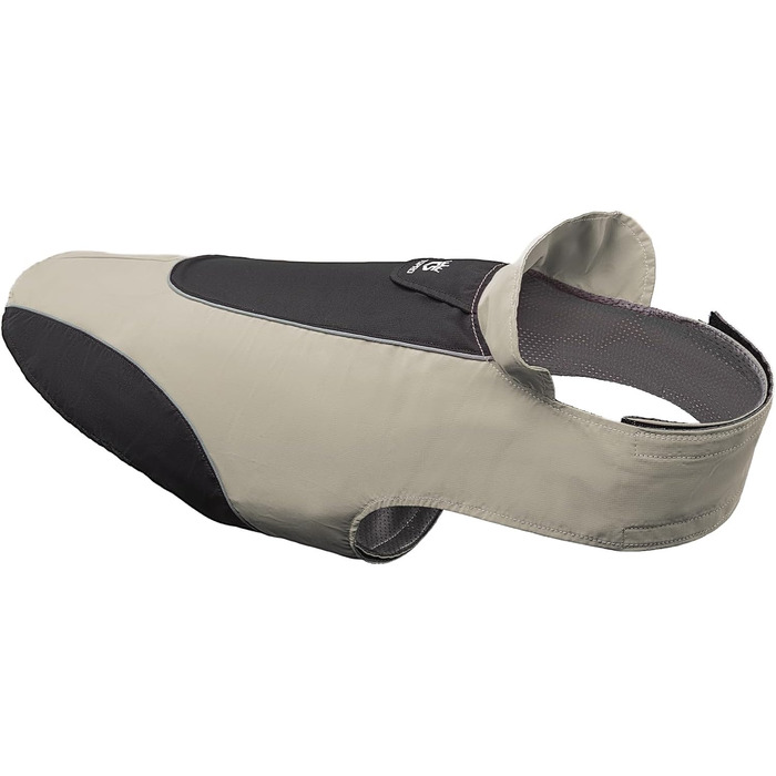 Дощовик для собак TSPRO Premium, водонепроникний, з світловідбиваючими смугами, отвір для повідка, для собак малих та середніх порід, регульовані ремені, сухий на прогулянках (M/L), сірий