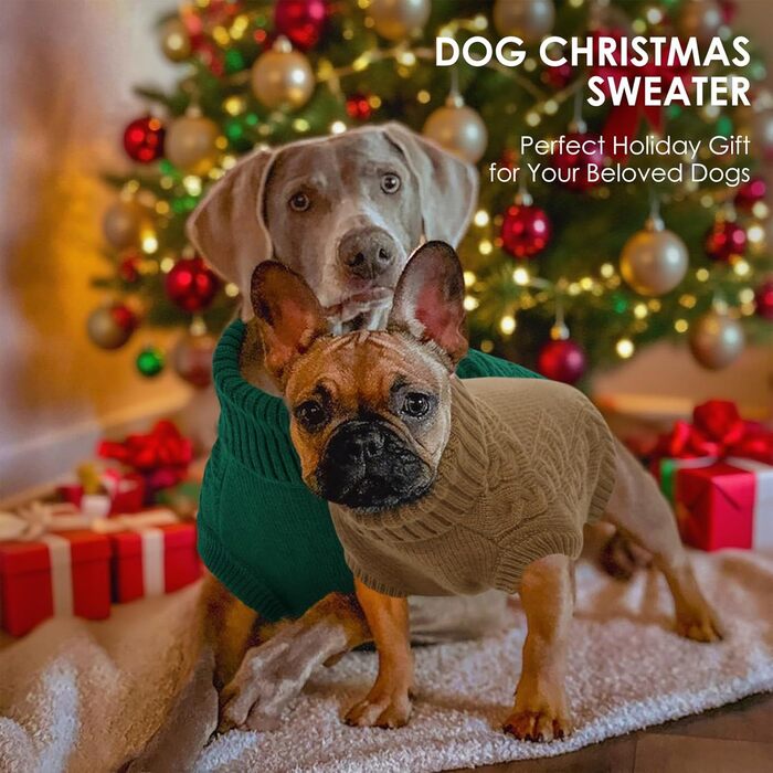 Пуловер для собак AOFITEE, коричневий