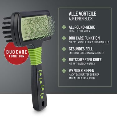 Щітка для собак та котів ReaVET, з функцією вичісування, для довгошерстих порід, велика (L), 2-в-1