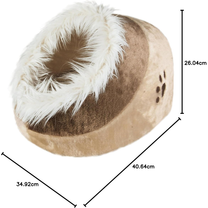 Ліжко для кота TRIXIE Minou, бежево-коричневе, середнє, 35x26x41 см