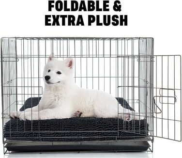 М'який мікрофібровий килимок для собак та котів My Doggy Place Downtown Pet Supply, водопоглинаючий, машинне прання, антрацит, 104×69 см, середній розмір