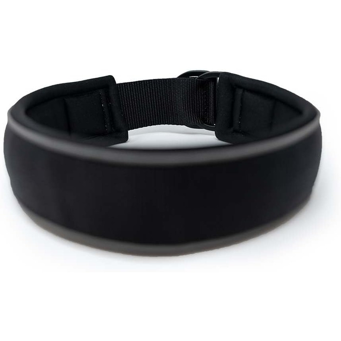 VITOMALIA® Легке відбиваюче нашийник для собак з зупинкою, 4 см, міцний нейлон та м'який неопрен, для середніх собак, чорний (4 см/M = 43 см-51 см)