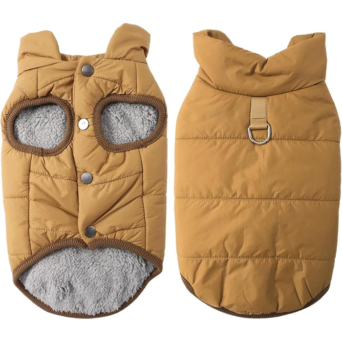 Водонепроникний зимовий одяг для собак з флісовою підкладкою, тепла куртка для цуценят та котів, вітронепроникний терможилет для чихуахуа, йоркширських тер'єрів, комбінезон-костюм для домашніх тварин (Червоний, L)