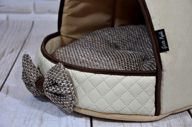 Ліжко-тунель для собак та котів SjestaPupila XXL (50x65 см), м'яка лежанка-будинчок