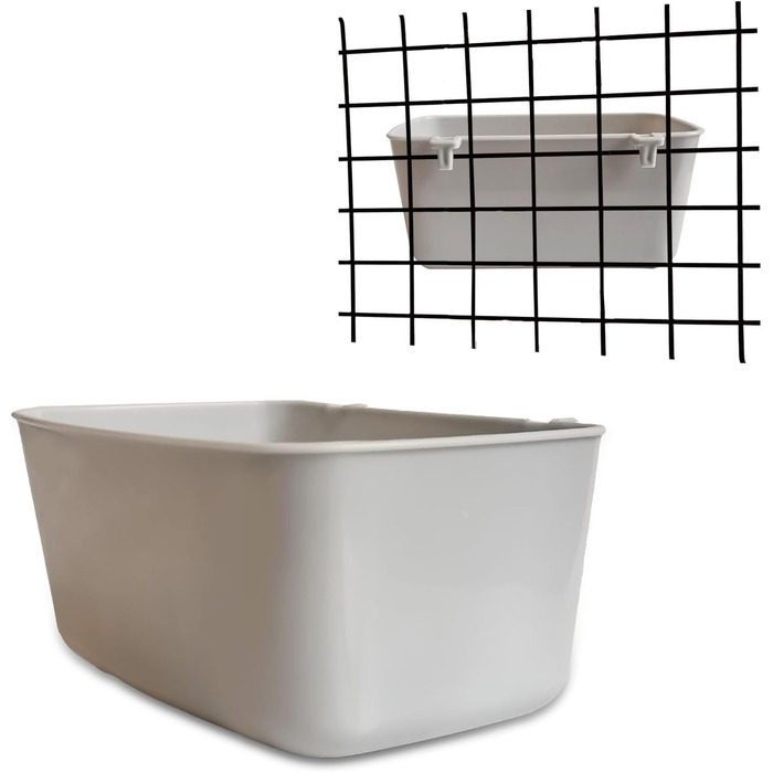 Кормушка для клітки AMZSYLV для кроликів, птахів, 600 мл, для корму та води, ласощів, цуценят, підвісна годівниця, миска, 26 шт., сіра