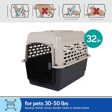 Переноска для собак Beeztees Varikennel №3, 81x57x60 см, бежево-чорна
