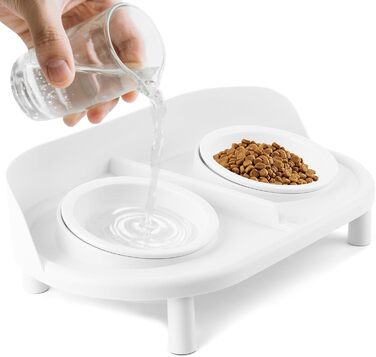 Набір мисок для котів та маленьких собак Bartuke Katzennapf Erhöht: миска для корму, миска для води, підставка