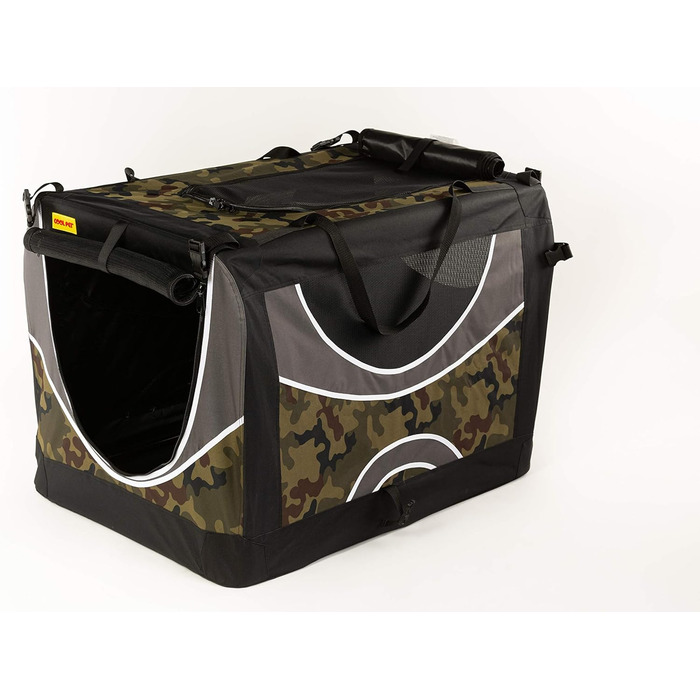 Транспортна переноска для собак CoolPet Box, 82x59x59 см, чорна. Складана переноска-будка для собак, автобокс, клітка для перевезення