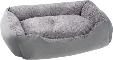 Крісло-ліжко для собак з знімним та пральним подушками, сірий колір, розмір M