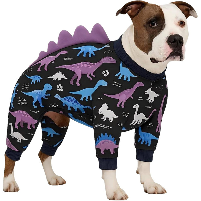 Комбінезон для собак великих порід LovinPet: дихаючий, з UV-захистом, антибактеріальний, для відновлення після операцій, зелено-оранжевий, XXX-Large