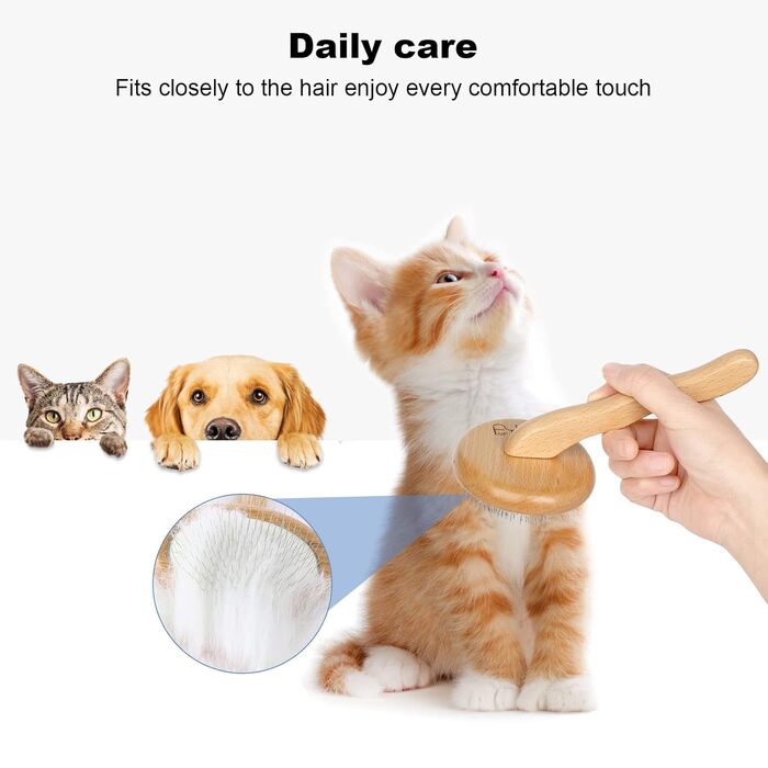 Щітка для тварин CEIEVER: видалення ворсу, підходить для довгої та короткої шерсті, швидке видалення линяючої шерсті та ковтунів