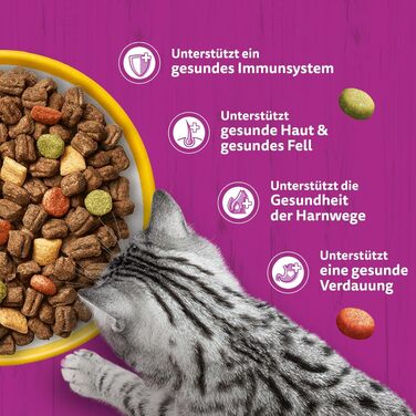 Сухий корм для дорослих котів WHISKAS з куркою, 5 x 800 г