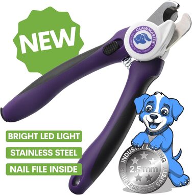 LED-насадка для стрижки кігтів домашнім тваринам, триммер для собак і котів з LED-підсвічуванням, 3.5 мм сталева леза, захист та вбудоване світло для безпечної стрижки