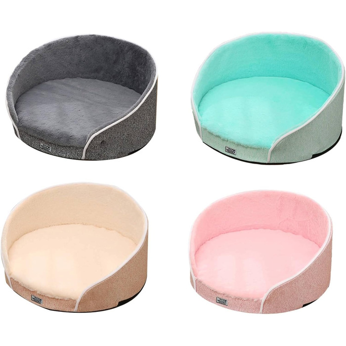 Ортопедичний лежак для котів та собак з memory foam та знімним чохлом (M, абрикосовий)