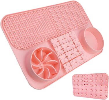 Килимок для годування собак, інтерактивна іграшка-пазл, килимок для корму, розмір L, рожевий