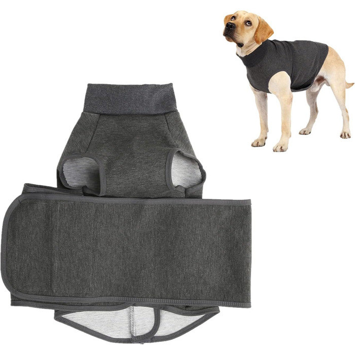 Жакети та жилети для собак від тривоги: комфортний одяг для собак, що переживають тривогу, зняття тривоги, заспокійлива жилетка-обгортання, дихаюча тканина, розмір S