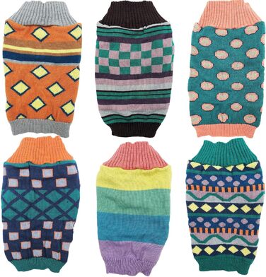 В'язаний теплий пуловер для собак, модна модель, для маленьких та великих тварин, розмір XXS (довжина 20,3 см), помаранчевий ромбік