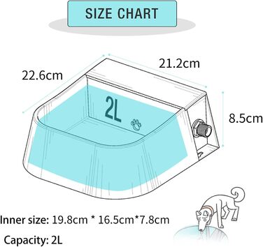 Автоматична годівниця для води для собак та котів з поплавком. Миска для води для тварин, підходить для собак, котів, кроликів, курей.