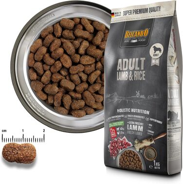 Сухий корм для дорослих собак BELCANDO Adult Lamb & Rice з ягнятими та рисом для чутливого травлення, 12.5 кг