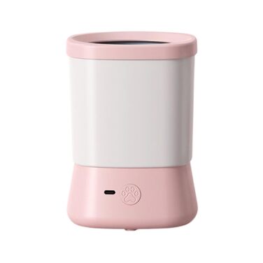 Мийка для лап собак, аксесуар для купання домашніх тварин, 2 швидкості, анти-розбризкування, рожевий